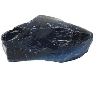 Cobalt Federal Blue Art Glass Cullet Layered Slag #5XL196